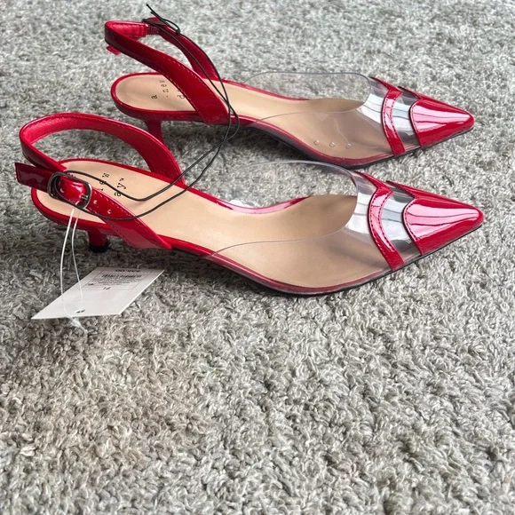 A New Day Women's Red Pointed Flats - Picture 3 of 3